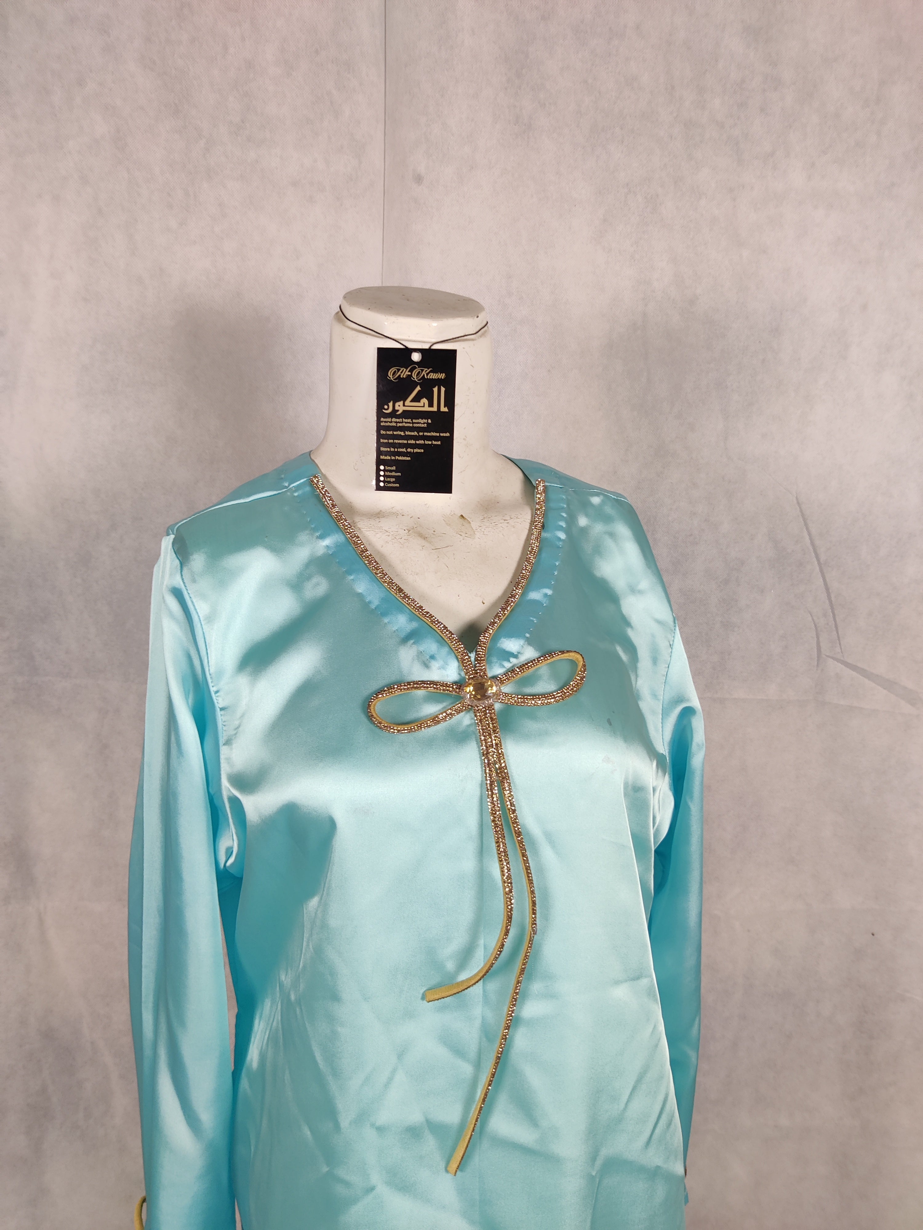 “Eloura” Aqua Silk Two-Piece – Subtle Luxury in Ocean Mist