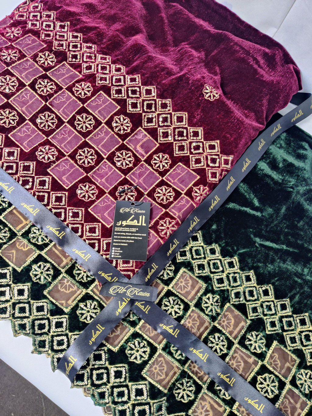 Luxe Velvet Shawl Collection – Embroidered Majesty in Maroon & Emerald