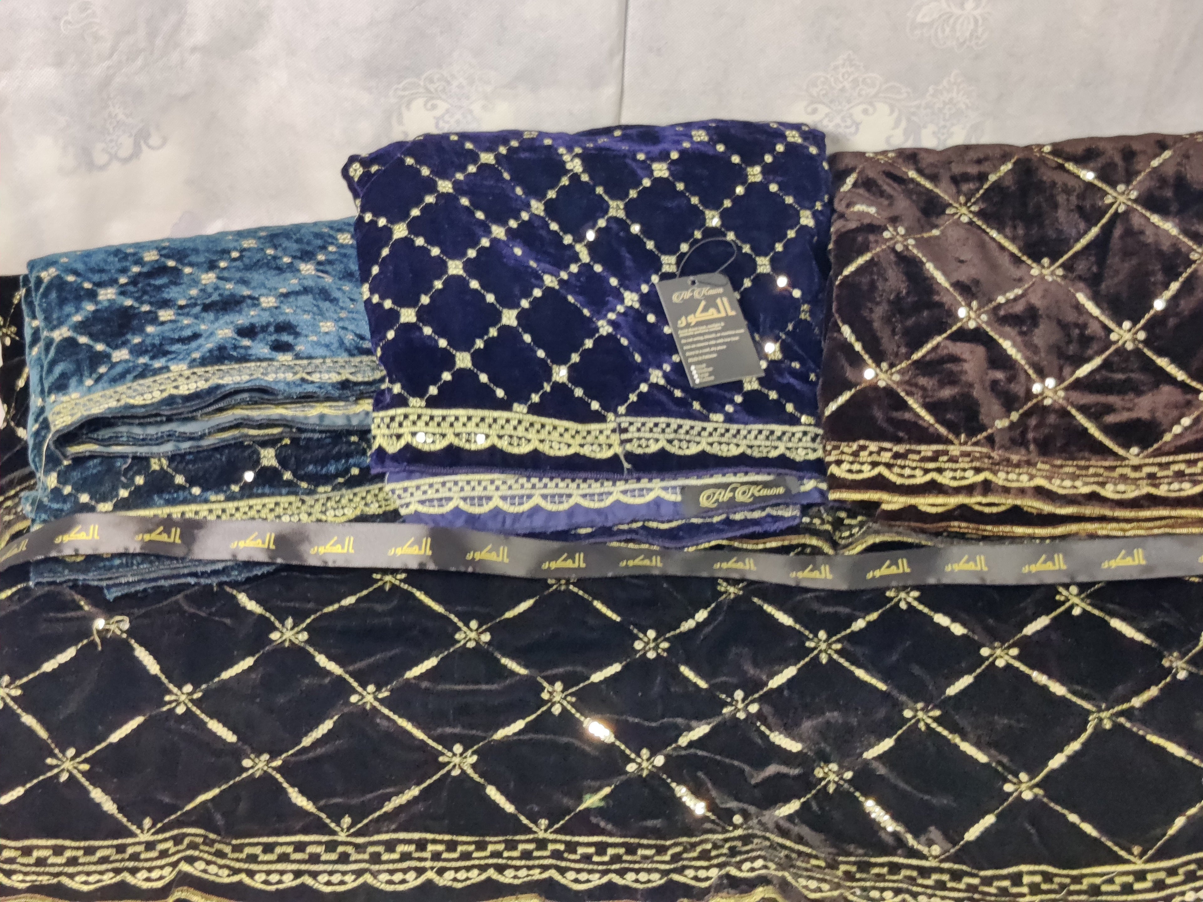 Luxury Micro Velvet Shawl – Diamond Cut Embroidered Collection