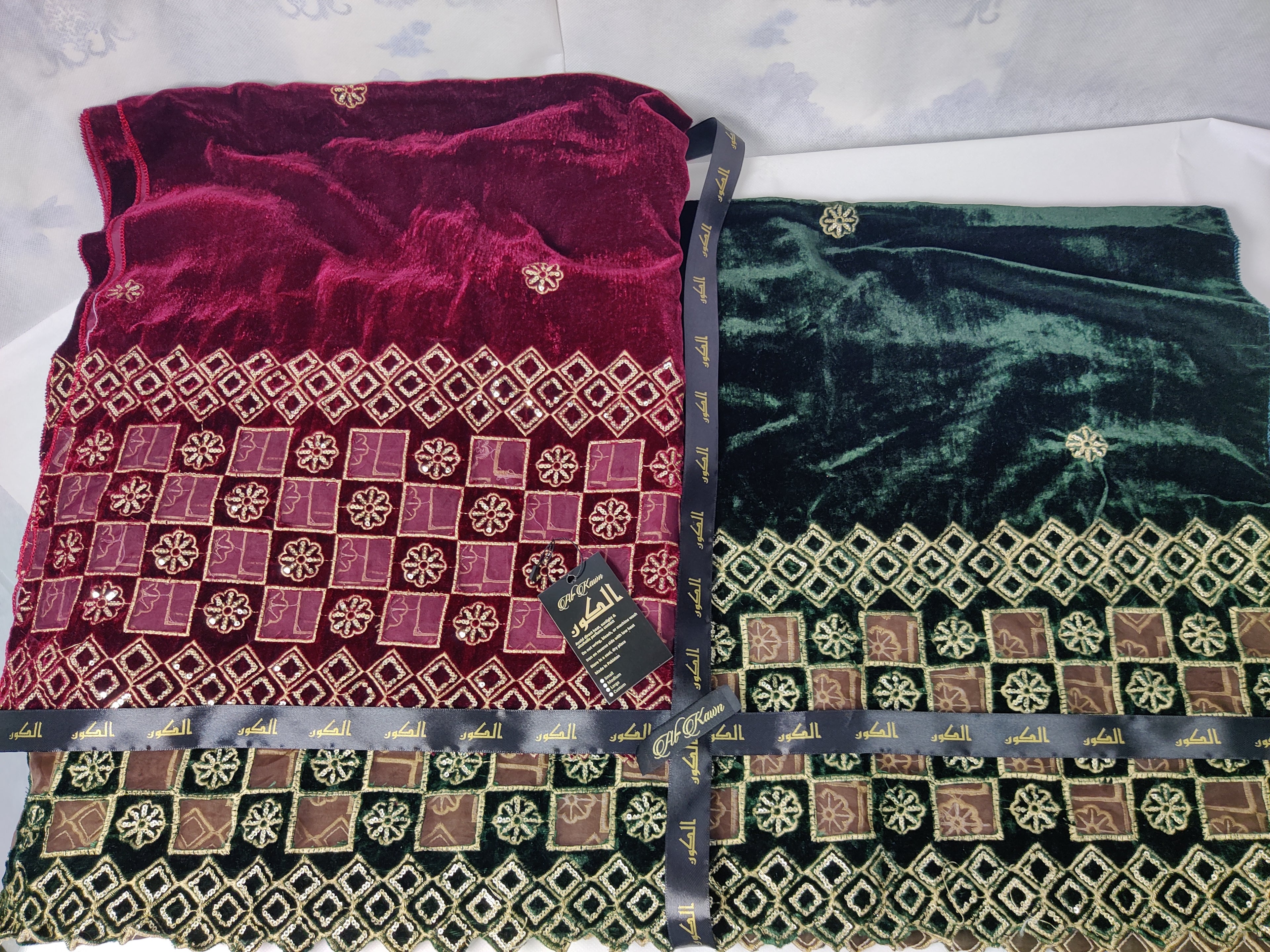 Luxe Velvet Shawl Collection – Embroidered Majesty in Maroon & Emerald