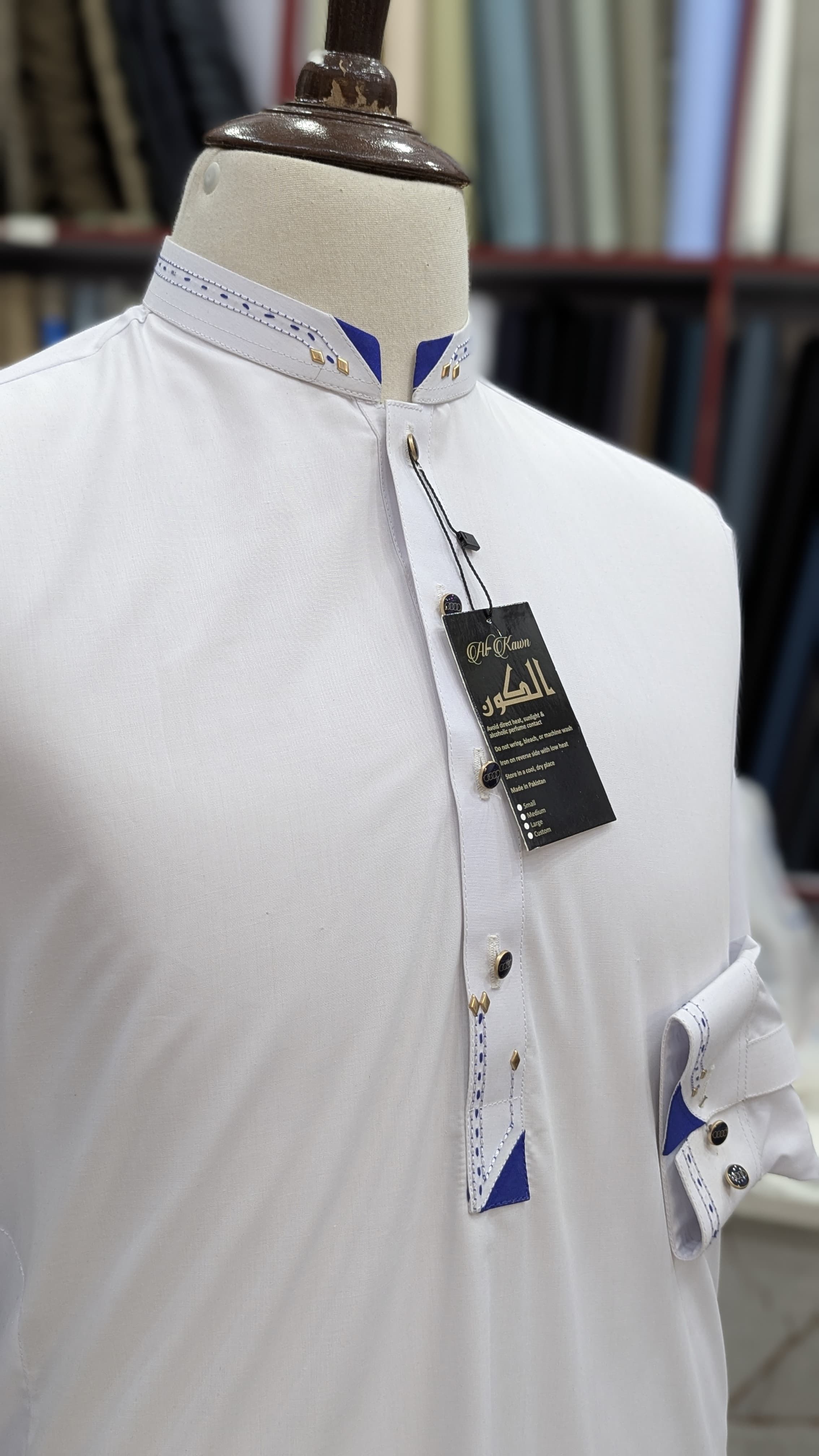 Luxury Men’s Shalwar Kameez – Premium Imported Wool, Elegant White Design