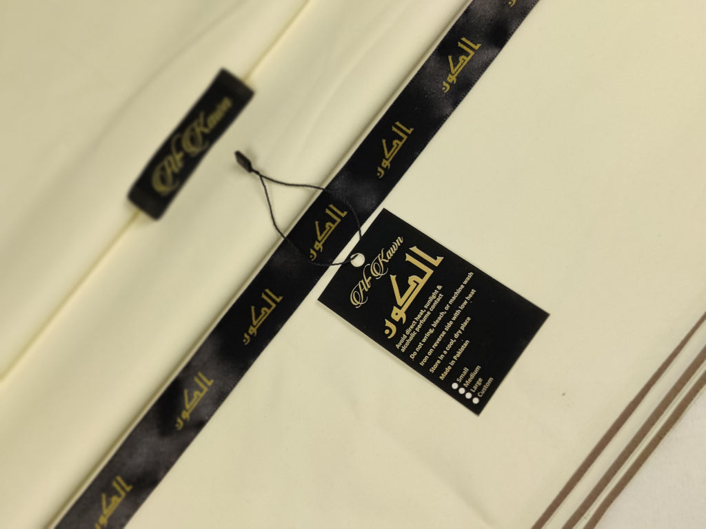 Baské Weave 4-Season Wash & Wear – Premium Men’s Fabric in Off White & Cream