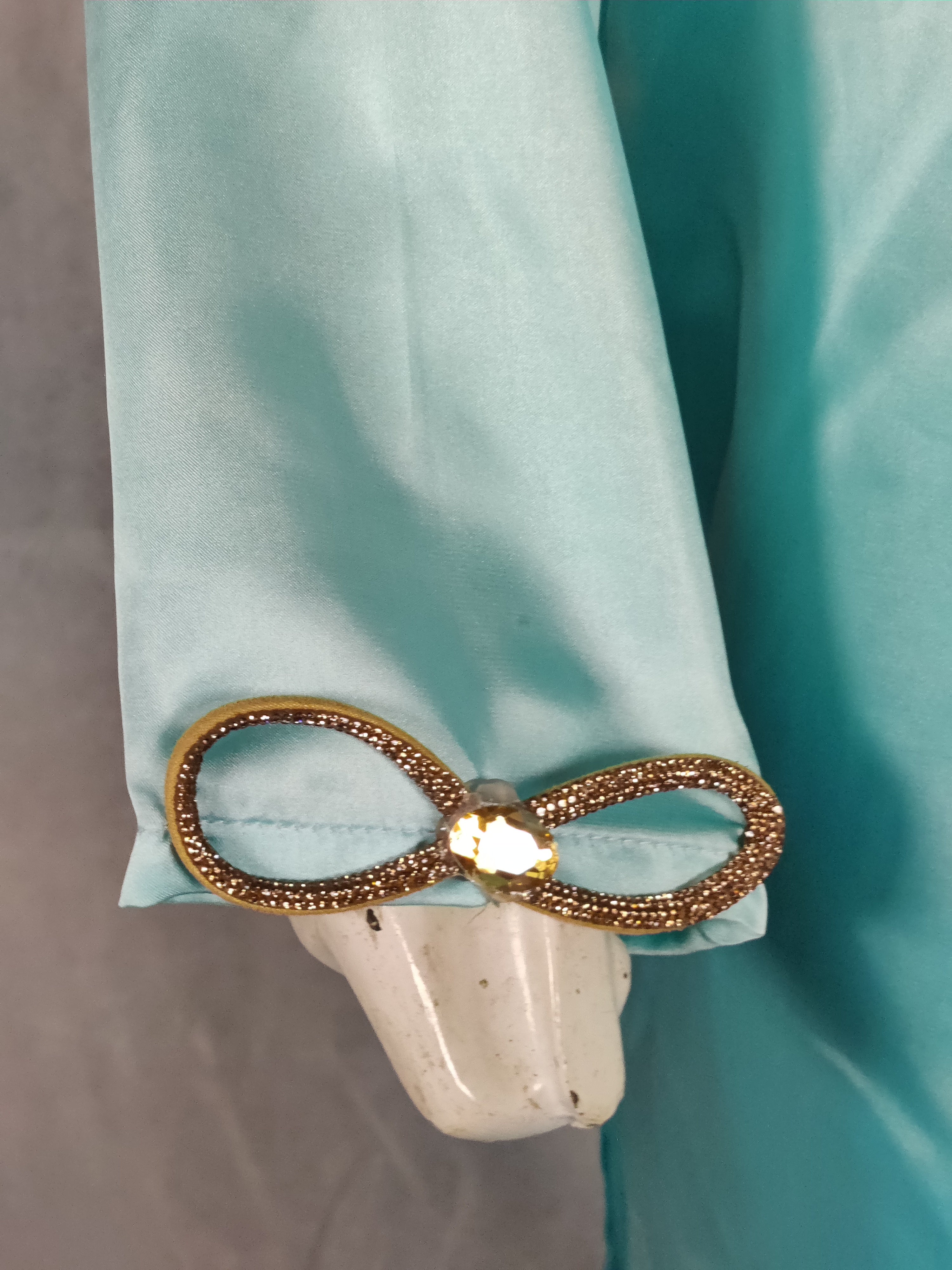 “Eloura” Aqua Silk Two-Piece – Subtle Luxury in Ocean Mist