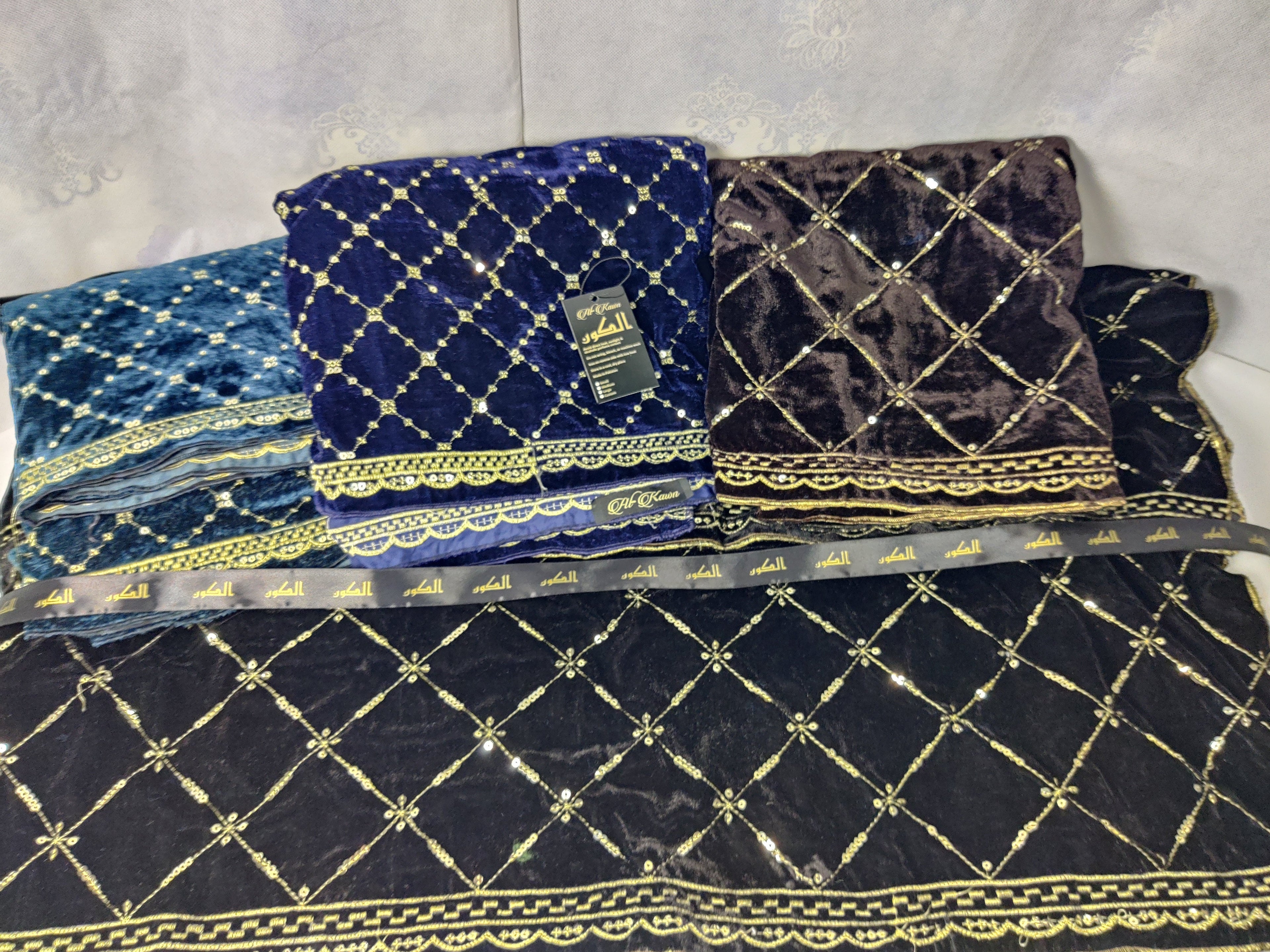 Luxury Micro Velvet Shawl – Diamond Cut Embroidered Collection