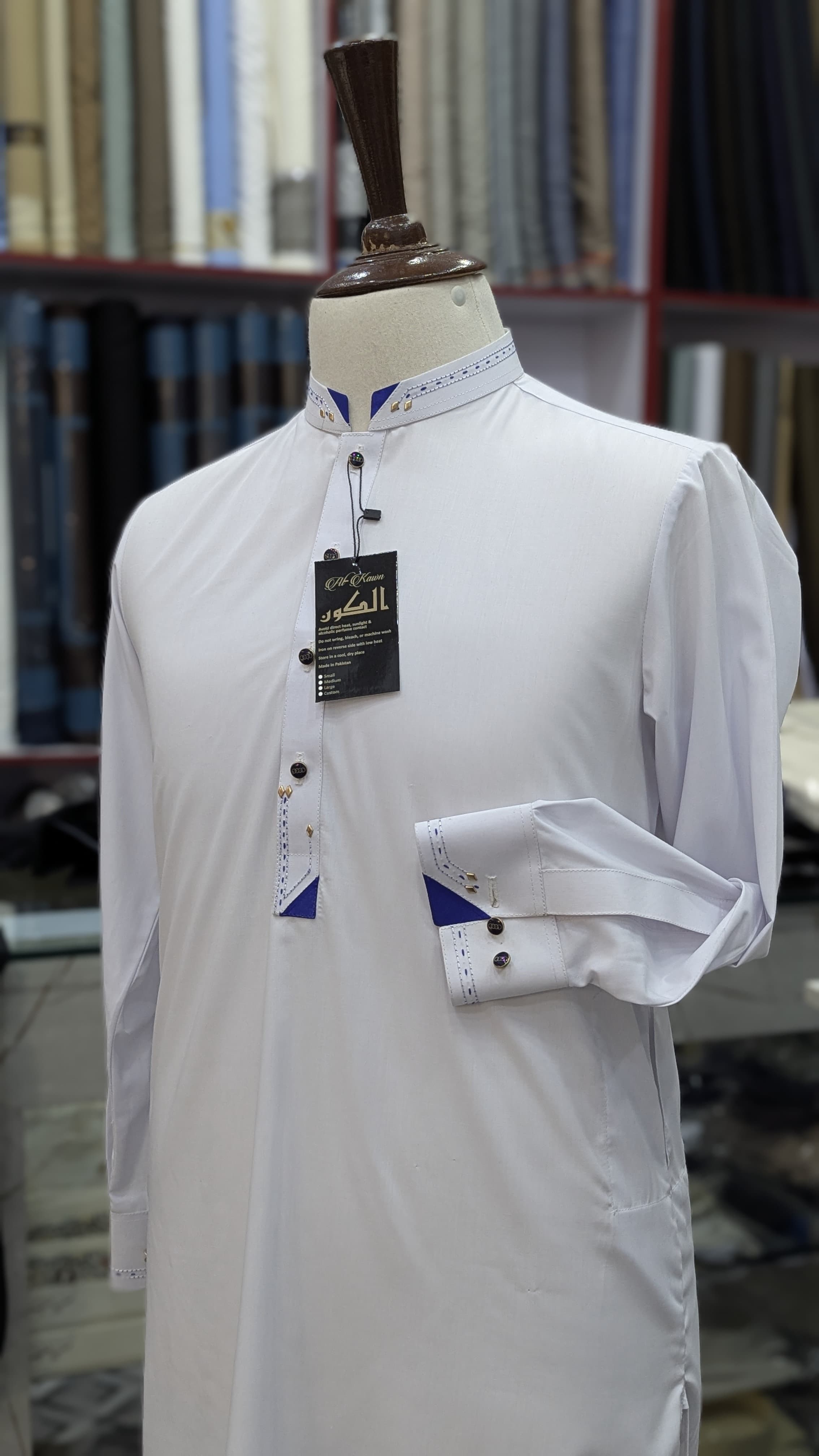 Luxury Men’s Shalwar Kameez – Premium Imported Wool, Elegant White Design