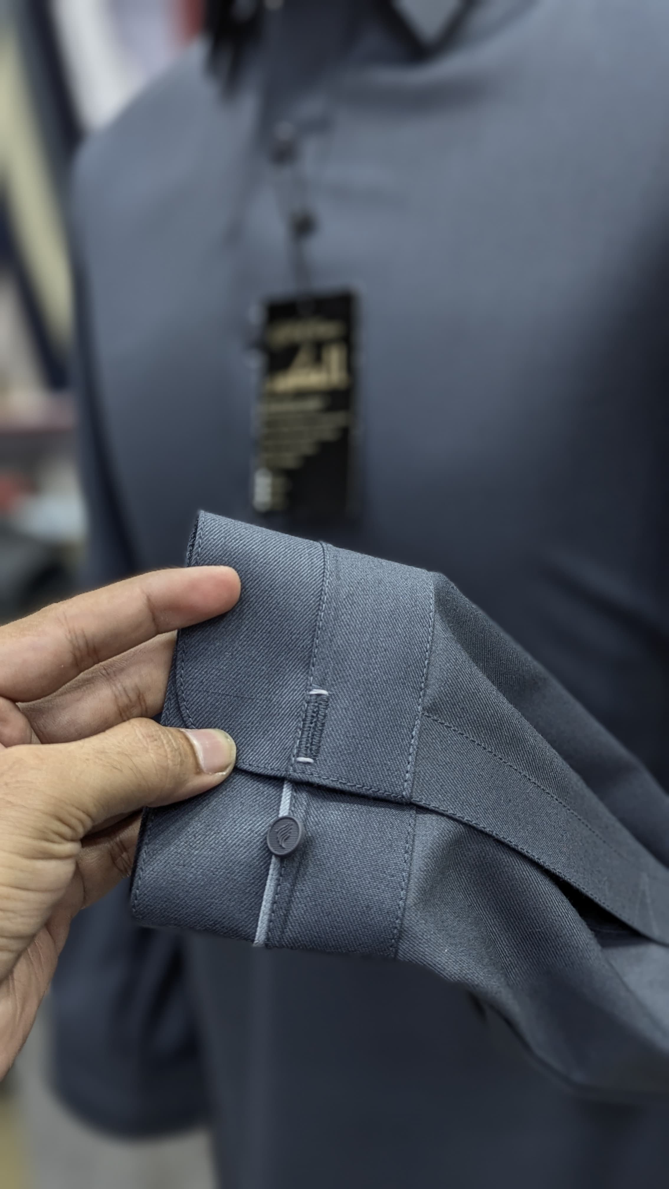 Luxury Men’s Shalwar Kameez – Premium Imported Wool, Elegant Smoke Grey Design